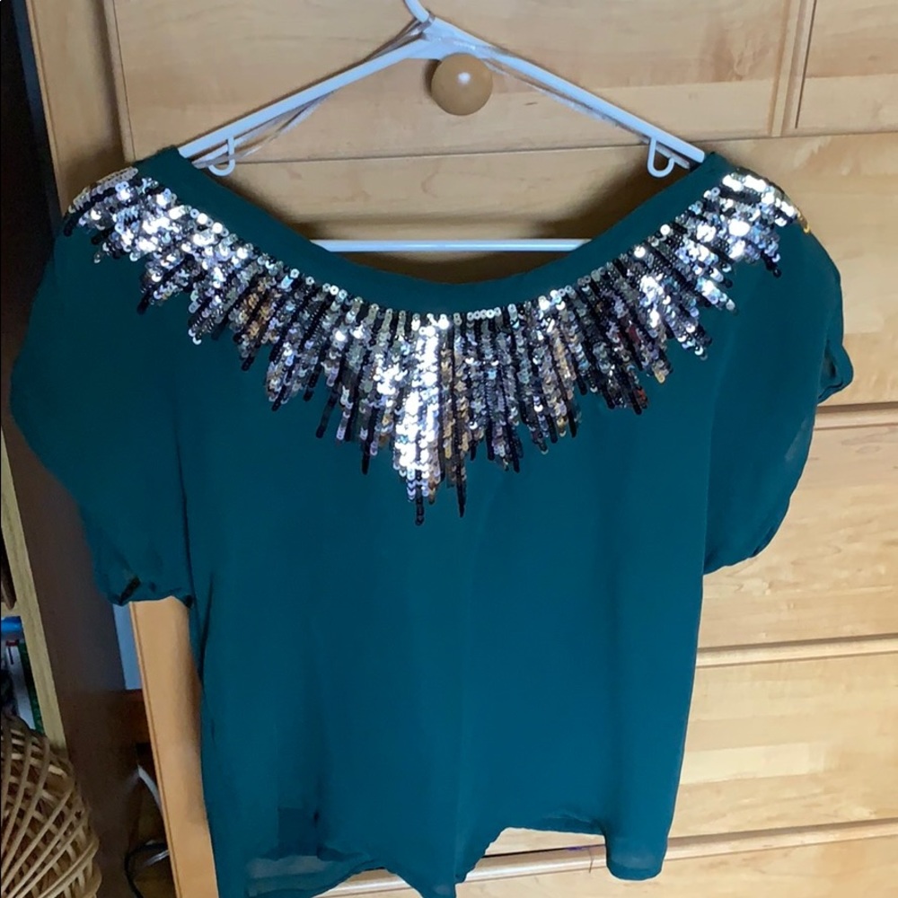 Sequined top with pretty back